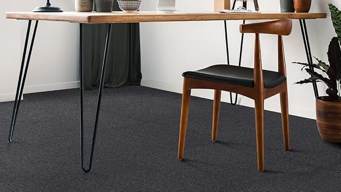 Mohawk Advance 24" x 24" Berber (Loop pile), 0.11" Pile Height, Carpet Tile, Nylon Fiber, Black Color, (24 Tiles), (96 sqft/carton)