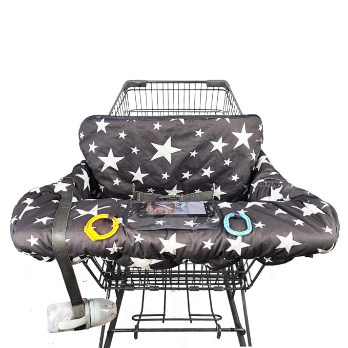 Shopping Cart Cover for Baby, Toddler 2-in-1 High Chair Cover, Star Print