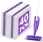 40 Pack Disposable Mop Pad Refills for Wet Jet Spray Mop Pads, Wet Jet Pads for All Purpose Multi-Surface Hardwood Floor Cleaning, 4 Layers Thickened Durable and Heavy Duty Absorbent