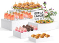 YOPPIX 15.7" Extra Large Size Buffet Risers, Dessert Table Display Set, Acrylic Display Stands, Display Stand Shelf for Catering Dessert Collectibles Jewelry Figures Show, Cube Display Nesting Risers