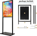 Sign Holder Stand, heavy Duty Pedestal poster stand for display,22×28 inch slide-in double sided banner poster sign holder floor stand for indoor Display (22×28)