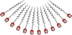 12 Pcs 12" Aluminum Ground Anchors, Tent Stakes Heavy Duty for Swing Set Anchors Screw in Kit for Tents, Canopies, Sheds,Amusement Facilities,Swing Sets Outdoor