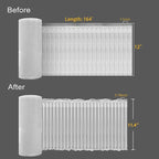 Large Bubble Cushioning Wrap for Packing 12"x164'，Inflatable Air Pillows for Shipping & Moving Bottle Travel Protector Bags Heavy Duty Space Saving Box Filler Shipping Supplies with Pump, 55um