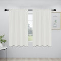 Easy-Going Rod Pocket Blackout Curtains for Bedroom, Room Darkening Window Curtains for Living Room, Thermal Insulated Noise Reduction Solid Window Drapes, 2 Panels(42x54 in, Ivory)