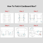 RLAVBL 50 Pack 4.6x2.2x2.2 Inches Small Shipping Boxes White Corrugated Cardboard Box for Small Business, Shipping, and Packing