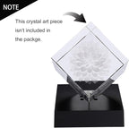 Facmogu LED Lights Base for Crystal 3D Glass Art, Plactic Pedestal Color Show Stand for Crystal Awards, Trophies, Statues, Figurines,USB Powered LED Display Base Stand (White)