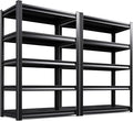 5-Tier Garage Shelving Heavy Duty, 2500LBS Metal Shelving Unit, Adjustable Garage Storage Shelves, Easy Assembly Steel Shelving, Utility Storage Rack Shelf for Warehouse, 72”H*35.4”W*16”D, 2 Pack