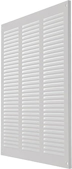 Repa Market 2-Pack 12x12 Inch Air Vent Cover/White Galvanized Steel Louvered Grill Cover with Mesh Screen/Wall or Ceiling Vent/Durable Flush Mount HVAC Register for Indoor and Outdoor Ventilation