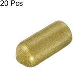 uxcell 20pcs Rubber End Caps 7mm ID Vinyl Round Tube Bolt Cap Cover Thread Protectors Gold
