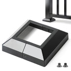 3.0"x3.0"（Actual: 3.0"x3.0"） Deck Post Base Cover Decorative Post Base Trim Skirt Black Aluminum 8Pack