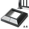 3.0"x3.0"（Actual: 3.0"x3.0"） Deck Post Base Cover Decorative Post Base Trim Skirt Black Aluminum 4Pack