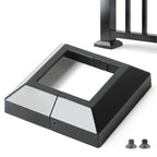 3.0"x3.0"（Actual: 3.0"x3.0"） Deck Post Base Cover Decorative Post Base Trim Skirt Black Aluminum 2Pack