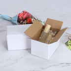 Calenzana 6x4x4 Shipping Boxes Set of 50, White Corrugated Cardboard Box for Mailing Packing Gifts Small Business
