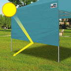 Eurmax USA 10ft Instant Canopy SunWall Canopy Tent Sidewall for Pop Up Canopy Tent,1 Pack Removable Sidewall Only(Turquoise)
