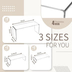Acrylic Display Risers, 6pcs Clear Display Stand Rectangular Stands Showcase Collectibles Display Shelf for Dessert Cupcake Figures Jewelry Perfume Christmas Decor(Clear-6pcs)