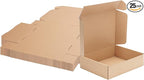 MEBRUDY 13x10x3 Inches Shipping Boxes Pack of 25, Small Corrugated Cardboard Box for Mailing Mailer Packing, Brown