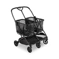 Joovy Boot X2 Shopping Cart Featuring 122 lbs Total Weight Capacity, Dual Removable Totes, Swivel Tires for Easy Steering, One-Handed Compact Fold, and One-Step Parking Brake (Black Frame)