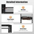 AV Cart on Wheels, Commercial Mobile Utility AV Carts with Wheels, Height Adjustable Top Shelf & Pullout Keyboard Tray, Rolling Presentation and Media Cart for Office, Library
