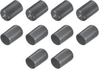 uxcell 10pcs Rubber End Caps 13mm ID Vinyl Round End Cap Cover Screw Thread Protector Dark Grey