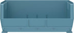 Akro-Mils 30250 AkroBins Plastic Storage Bins - Hanging Stacking Containers, 15x16x7-Inch, Light Blue (6-Pack)