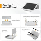 Tablet Desk Stand, All Metal 30° Ergonomic with Security Cable Lock for Office, POS Counter, Reception - Compatible with iPad 10th (10.9"), Pro 11", Air 4/5 (10.9"), Air 11"，iPad 11"(A16)