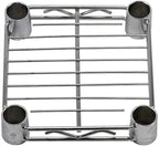 Shelving Inc. 8" d x 8" w Chrome Wire Shelving with 2 Tier Shelves, Weight Capacity 800lbs Per Shelf