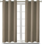 BGment Room Darkening Curtains 54 Inches Long - Grommet Thermal Insulated Drapes Window Treatment Curtains for Bedroom, 2 Panels, 38 x 54 Inch, Cocoa
