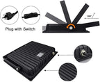 100W Flood Lights Outdoor,9000LM LED Work Light with Plug and Switch-IP66 Waterproof Bright Security Lights-6500K White Light,for Yard,Garden,Playground,Backyard,Garage,Lawn