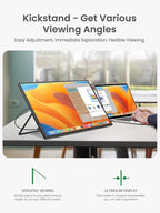 Portable Monitor Touchscreen 24.5”, 2K 165HZ Gaming Touch Monitor with FreeSync, 0.1ms, 180° Adjustable Kickstand & VESA, USB-C & HDMI, 400Nits IPS Large Travel Second Screen for Laptop, Game Console