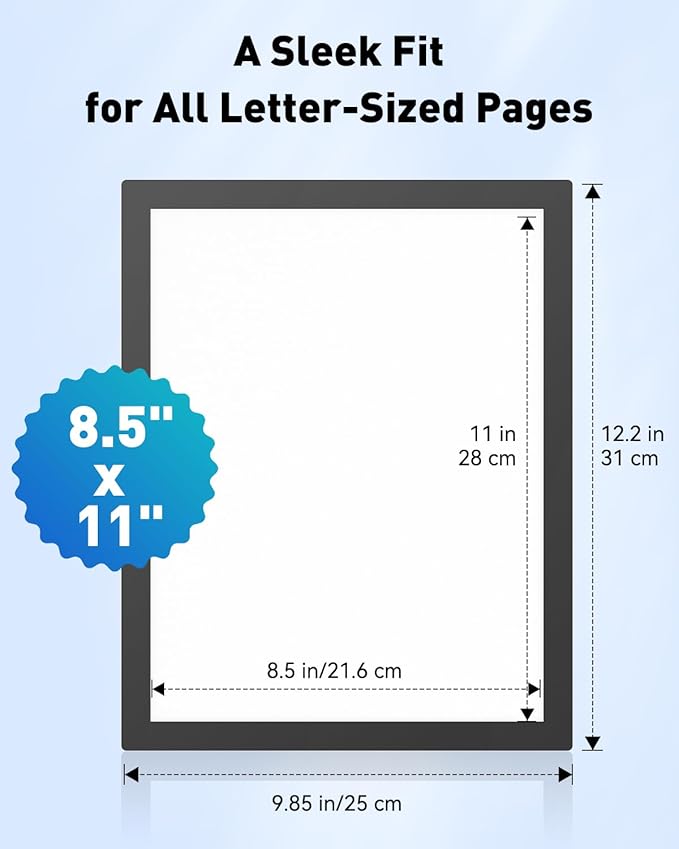 Uniclife 12 Pack Magnetic Sign Holder 8.5" x 11" Self-Adhesive Magnetic Picture Frame Wall Mounted Display Frame for Home Office Store Poster Document Holder for Wall Door Glass Window Refrigerator