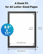 Uniclife 12 Pack Magnetic Sign Holder 8.5" x 11" Self-Adhesive Magnetic Picture Frame Wall Mounted Display Frame for Home Office Store Poster Document Holder for Wall Door Glass Window Refrigerator