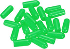 uxcell 20pcs Rubber End Caps 5mm(3/16") ID Vinyl PVC Round Tube Bolt Cap Cover Screw Thread Protectors Green