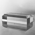 CiaoHER 2in Thickness Beveled Solid Acrylic Display Block Clear Polished Pedestal Stand Riser Solid Base (4x8)