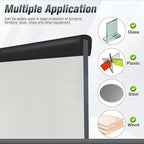 Edge Trim, 3/16" (5mm) Rubber Edge Trim, Flexible Self Adhesive U Channel Edge Protector for Glass, Mirror, Plywood, Steel Panel Sharp Edges, Peel and Stick Plastic Trim, Black Color, 20Ft