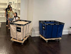 Canvas Basket Bulk Truck,Service Carts 16 Bushel Knock Down Truck, 20.0 cu. ft, 600 lb, 40" L X 28" W X 35.5" H Capacity