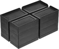 uxcell Furniture Risers 4.3 Inch, 4Pcs Rectangle Bed Risers Adjustable Couch Lifter for Extender for Bed Desk Sofa Table Lift Support Up to 1300Lbs, Black