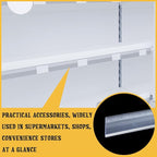 Fainne 25 Pcs Shelf Label Strips 1.5''H x 27 L Self Adhesive Shelf Label Holder Gondola Price Tag Stick on Plastic Clear Ticket Channel for Metal Wood Plastic Rack