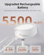 EZVALO LED Wall Mounted Lights, 5500mAh Rechargeable Wall Light Wall Sconces Lamp, 3 Color Temps & Remote and Touch Control, 360°Rotation Dimmable Cordless for Bedroom Reading Study Bedside (White)