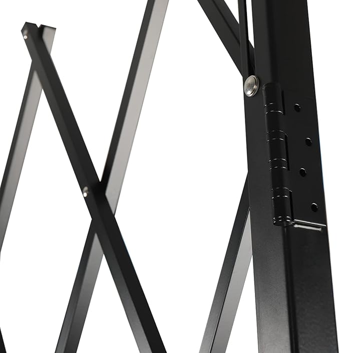 Single Folding Security Gate 7.22' H x 7.5' W Iron Accordion Security Gate Flexible Expanding Security Gate 180° Rolling Barricade Scissor Door with Padlock for Entry Security, Garage, Warehouse