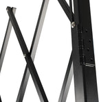 Single Folding Security Gate 7.22' H x 7.5' W Iron Accordion Security Gate Flexible Expanding Security Gate 180° Rolling Barricade Scissor Door with Padlock for Entry Security, Garage, Warehouse
