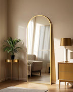 58"x19"Floor Mirror Full Length,Arched Full Length Mirror with Stand,Full Body Mirror,Hanging or Large Leaning for Bedroom Living Room Gold