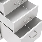 3 Drawer Metal Storage Cabinet Mobile File Cabinet with Lock Under Desk Office Storage Cabinet for Office & Home Fits Letter/Standard Sizes(White)