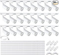 Super Brightness 3000K Warm Light Dimmable Brightness 25W 2000lm White H Type LED Track Lighting Kit System with 26 FT Track Rails, Ceiling Spotlight Fixture with Installation Package
