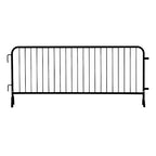 Angry Bull Barricades Metal Interlocking Steel Barricade (8.5 Ft. Heavy Duty, Bridge Feet, Black Powder Coated, Set of 10)