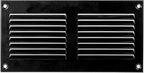 Repa Market 8x4 Inch Air Vent Cover/Black Galvanized Steel Louvered Grill Cover with Mesh Screen/Wall or Ceiling Vent/Durable Flush Mount HVAC Register for Indoor and Outdoor Ventilation