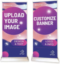 BillyPrint Custom Premium Retractable Banners 33x81in with Wide Base Stand & Padded Travel Bag, Customizable Roll Up Banner - Fast Delivery - 1 unit