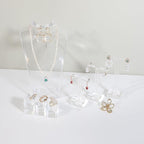 GemeShou Acrylic Jewelry Necklace Bust and Earring Display Stand, Transparent Necklace holder for selling, Clear 3D Jewelry Mannequin Holder 【Acrylic bust- set of 3】
