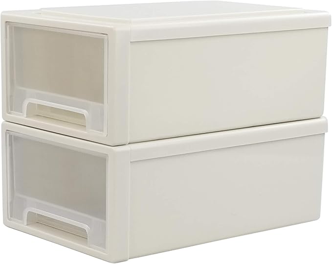 18 Quart Stacking Chest Storage Drawer Box Bin, Desktop Office Organizer, 1 Pack