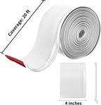 Art3d 20ft Peel and Stick Baseboard Wall Molding Trim, Flexible Vinyl Wall Base Trim, White