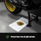 FlashDry Oil Absorbent Pads – High Absorbency of Oil-Based Liquids, Water-Repellent, Tear-Resistant, Premium Mats, Ideal for Garage, Driveway, Automotive, Marine Use, 17.5” x 13.5”, 300 Pads in Total